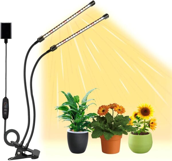 2-Head Clip On LED Grow Light