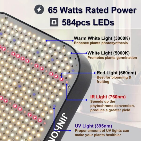 JINHONGTO CR600 600W LED Grow Light - Image 3