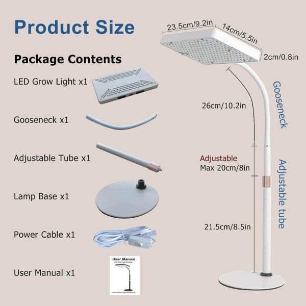 JINHONGTO 2Pack Desk LED Grow Light - Image 6
